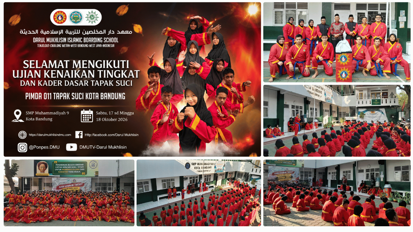Santri Darul Mukhlisin Ikuti Ujian Kenaikan Tingkat Tapak Suci Kota Bandung
